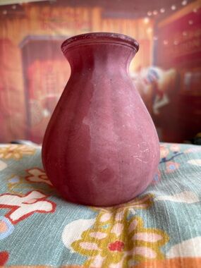 3/$10 Frosted Cranberry Glass Bud Vase ✨